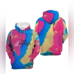 PREOWNED … I AM KENOUGH Colorful Tie-Dye Hoodie